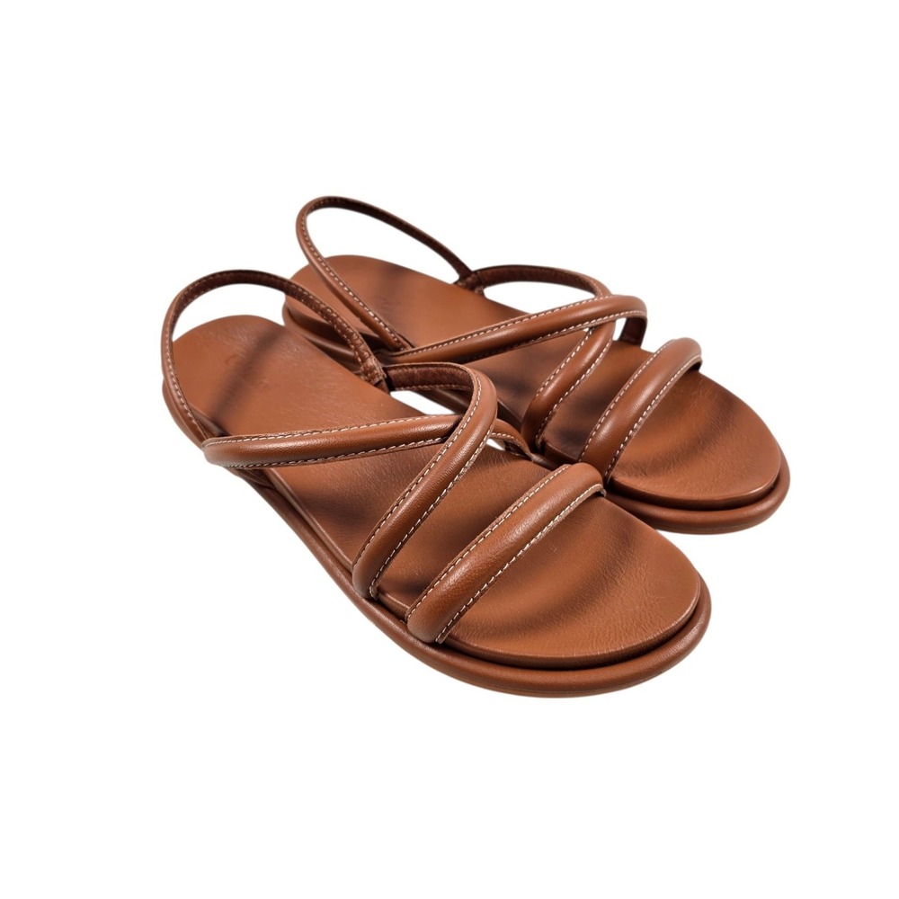 OluKai Tiare Strappy Brown Fox Outdoor Slingback Sandals Women's Size 10